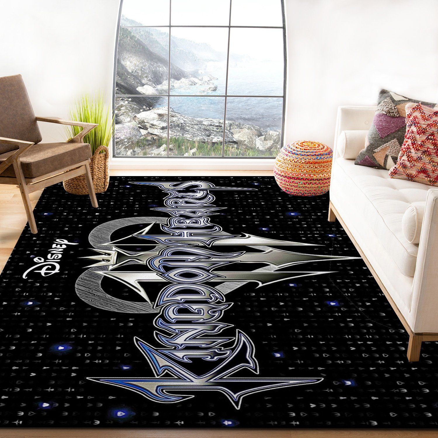 kingdom hearts logo rug custom size and printing 0 1 - Kingdom Hearts Shop